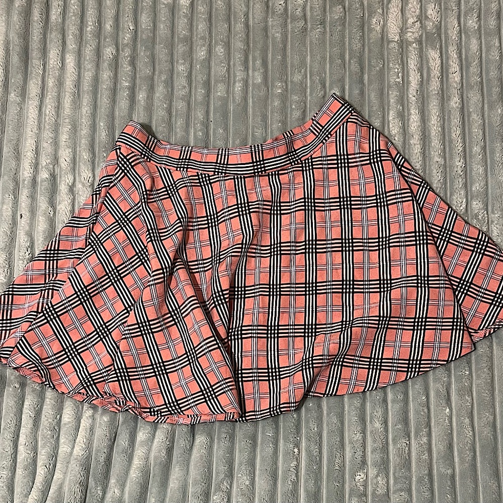 Pink Gingham Skirt